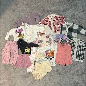 Zara H&M baby toddler bundle sweatshirt sweat set sweater top pants skort romper